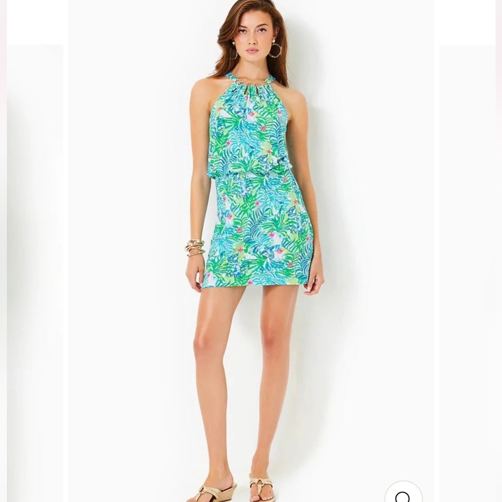 NWT Lilly Pulitzer Shirelle Skirted Romper Multi Via Parigi Medium